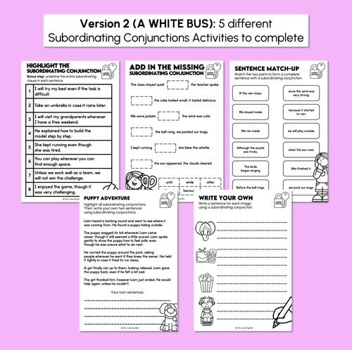 Resource preview 4 for Subordinating Conjunctions - Master Mission Activity