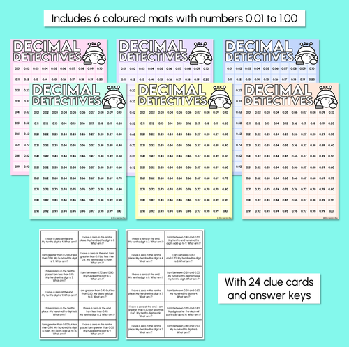 Resource preview 3 for Decimal Detective - Representing Hundredths Activity