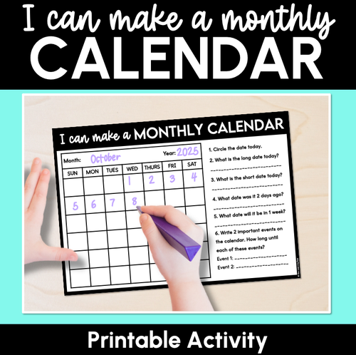 Resource preview 9 for Months of the Year - Grade 1 & 2 Unit of Work