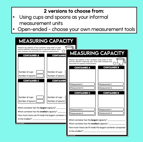 Resource preview 3 for Measuring capacity with informal units