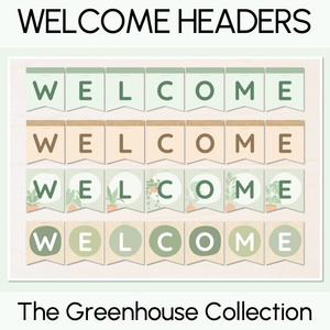 WELCOME Bunting - The Greenhouse Collection - Natural Classroom Decor