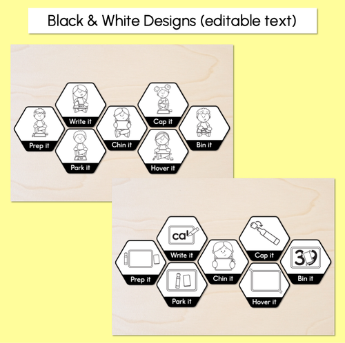 Resource preview 4 for Whiteboard Expectations - Editable Rainbow Hexagons - Instructional Signs