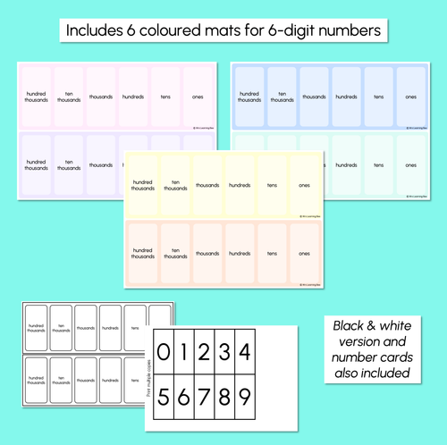 Resource preview 3 for Build A 6-Digit Number Mats