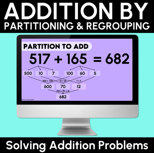 Resource preview 1 for Addition by Partitioning & Regrouping Teaching Slides