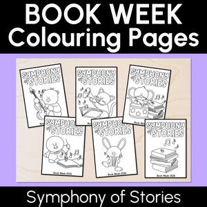 BOOK WEEK 2026 Colouring Pages - Symphony of Stories