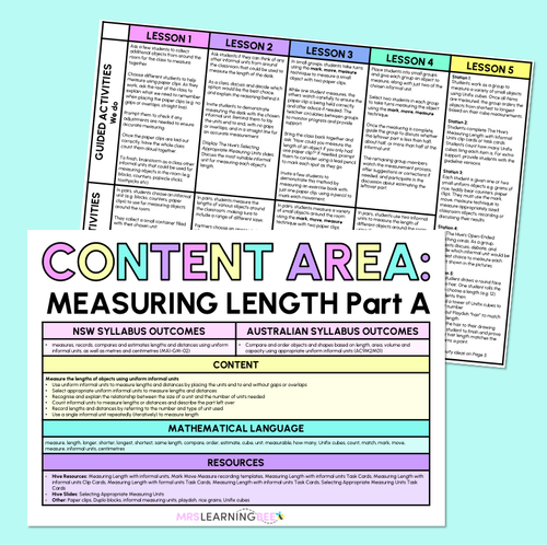 Resource preview 10 for Measuring Length Part A - Grade 1 & 2 Unit of Work