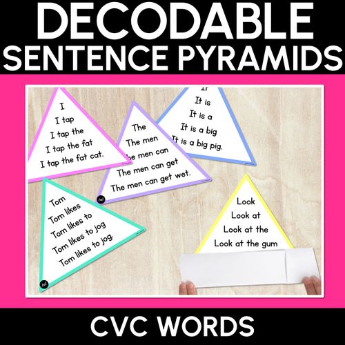 Resource preview 11 for Decodable Sentence Pyramids Complete Bundle
