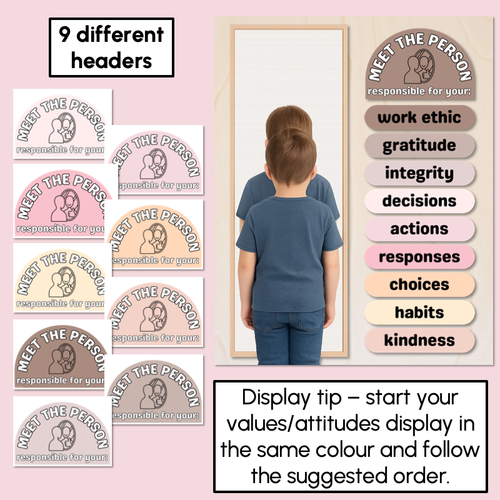 Resource preview 3 for Meet the Person Responsible For... Neutral Display - Classroom Values & Attitudes