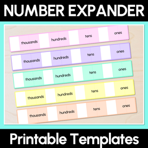 Number Expander Templates - Place Value - Hundreds to Millions