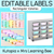 1 for Rectangular Editable Labels - Watercolour Rainbow Classroom Decor - The Kutopia Collection