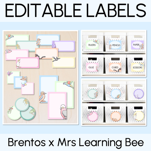 Editable Labels - The Brentos Collection - Mrs Learning Bee