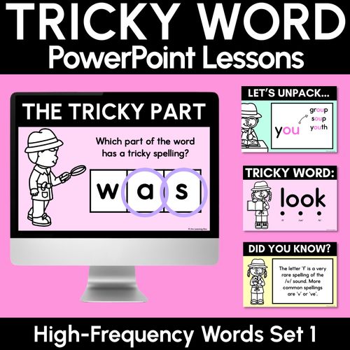 Resource preview 2 for High Frequency Heart Word Lessons BUNDLE - WORDS WITH TRICKY SPELLINGS