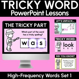 High Frequency Heart Word Lessons SET 1 - WORDS WITH TRICKY SPELLINGS