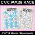 1 for CVC Words Maze Race - CVC A Words Worksheets