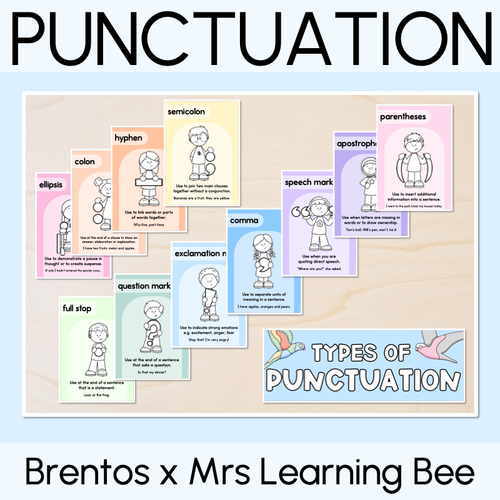 PUNCTUATION POSTERS - The Brentos Collection - Mrs Learning Bee