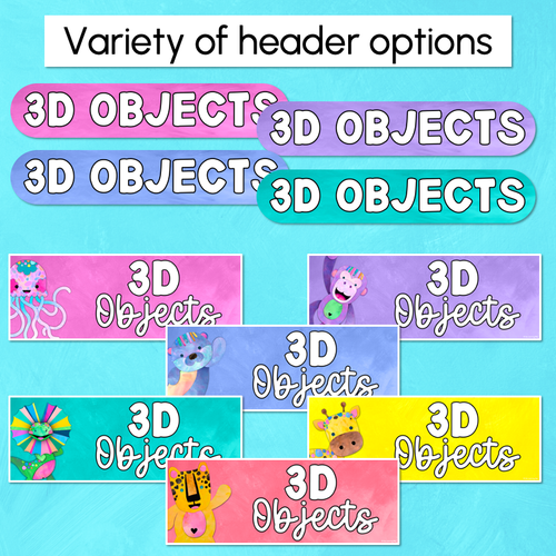Resource preview 5 for 3D Object Posters - Watercolour Rainbow - The Kutopia Collection 