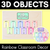 1 for 3D Object Posters - Rainbow Classroom Decor