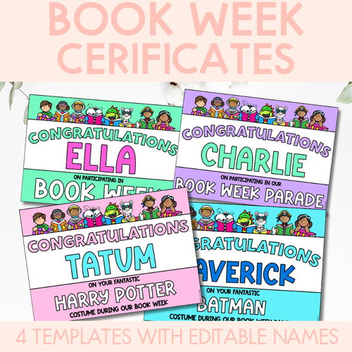 Resource preview 1 for Book Week Certificates