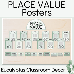 Place Value Posters - The Eucalyptus Edit - Eucalyptus Classroom Decor