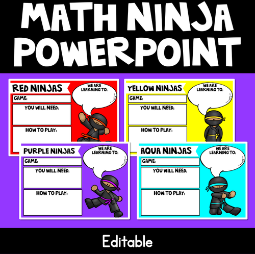 Resource preview 2 for Ninja Math PowerPoint & Bump It Up Posters Bundle