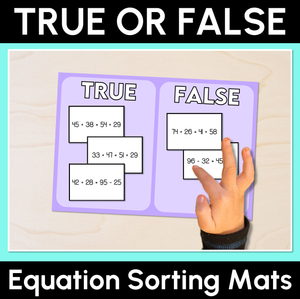 True or False - Addition & Subtraction Equation Sorting Mats