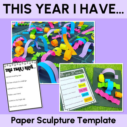 Resource preview 1 for End of Year Art Activity - Paper Sculptures