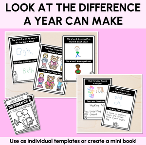 Look at the difference a year can make - First day of school template