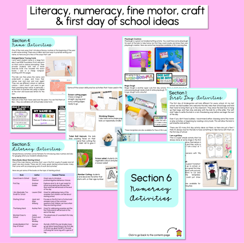 Resource preview 2 for First Weeks of Kindergarten - The Complete FREE Guide