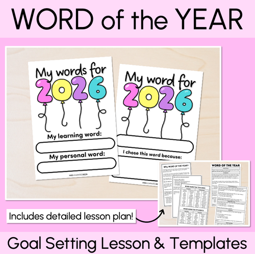Resource preview 2 for Word of the Year - Templates & PowerPoint Lesson Bundle
