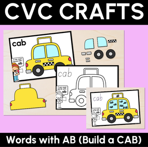 CVC Word Crafts - AB Words - Build a CAB