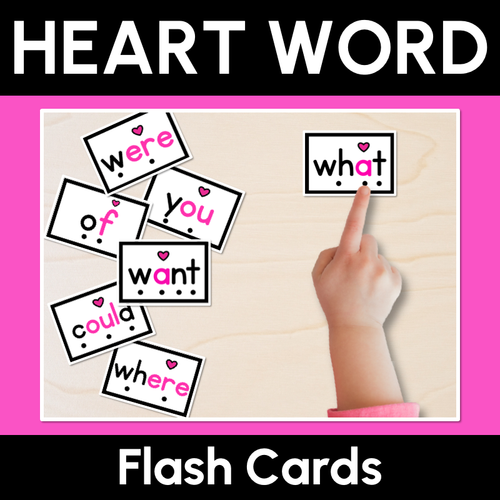 Resource preview 1 for Heart Word Flash Cards