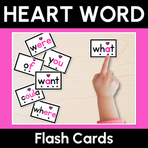 Heart Word Flash Cards