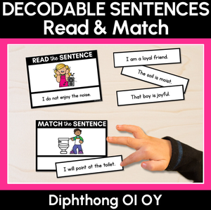 OI Diphthong Decodable Sentences - Read & Match