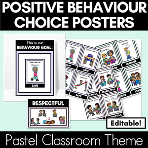 Positive Behaviour Choice Posters - Safe Respectful Learners - Pastel Theme