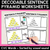 1 for Decodable Sentence Pyramid Worksheets - CVC Words Sorted by Vowel Sound