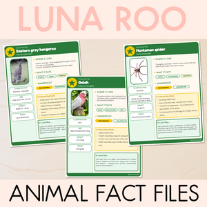 Luna Roo Animal Fact Files - Australian Animals - National Simultaneous Storytime 2026