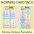 1 for Morning Greetings - Editable Rainbow Templates