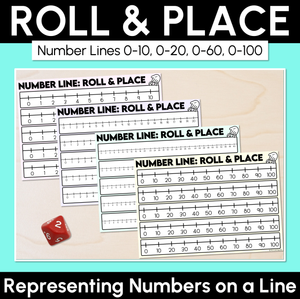 Number Line Roll & Place - Representing Numbers on a Line