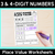 1 for 3 & 4-Digit Place Value Worksheets