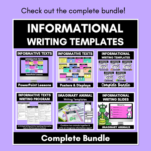 Resource preview 2 for INFORMATIVE TEXTS WRITING PROGRAM - Informational Writing in K-2