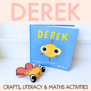 Derek Printable Pack - Literacy, Maths, Book Crafts & Design Printables - Book Week 2026