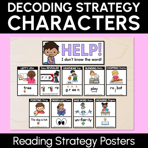 Resource preview 3 for Decoding Strategy Characters Bundle