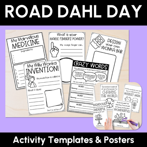 Resource preview 1 for Roald Dahl Day Activity Templates & Posters