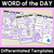 1 for Word of the Day - Differentiated Printable Templates - Phonics, Morphology & Vocabulary