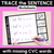 1 for CVC WORD SENTENCES WORKSHEETS - Trace the Sentence with missing CVC words