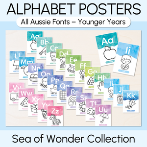 Alphabet Posters (Younger Years) - The Sea of Wonder Collection - Calming Classroom Decor