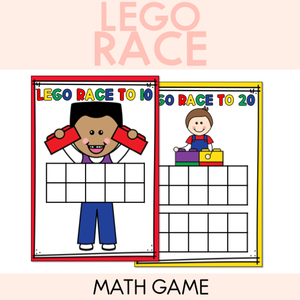 Lego Race to 10 or 20 - Mathematics Game for Kindergarten