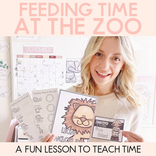 Resource preview 1 for Telling Time with Digital and Analog Time - Feeding Time At The Zoo Lesson