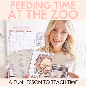 Telling Time with Digital and Analog Time - Feeding Time At The Zoo Lesson