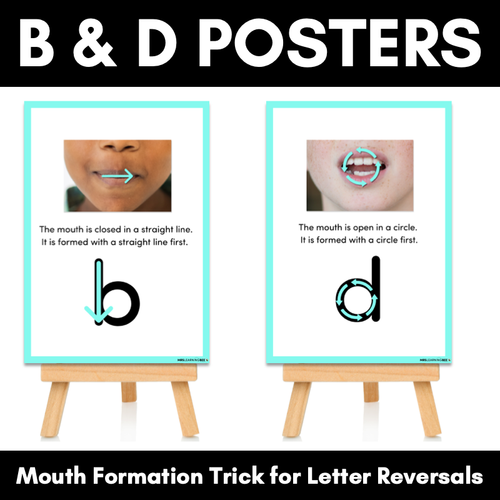 Resource preview 1 for B & D FORMATION POSTERS - Mouth Articulation Trick for B & D Reversals